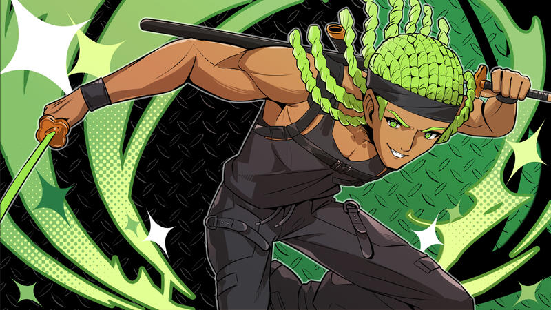 Sken Full-Art (Green Hair/Eyes Version) by @MASADAModE