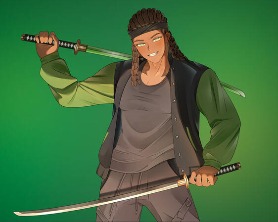 Skeb Half-Body with Jacket Art by @JukoJin